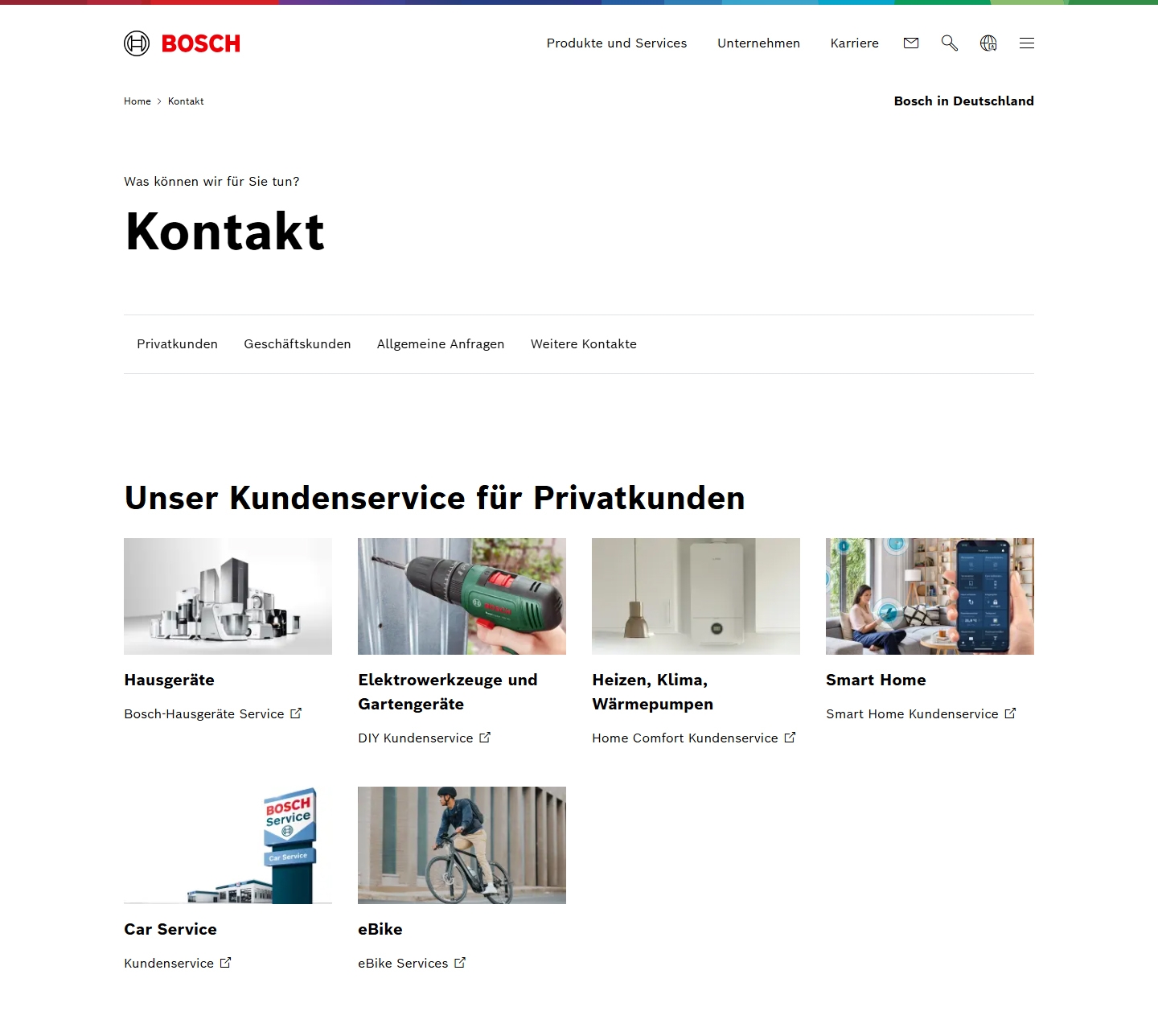 Bosch Kundenservice, Telefonnummer, Kontakt