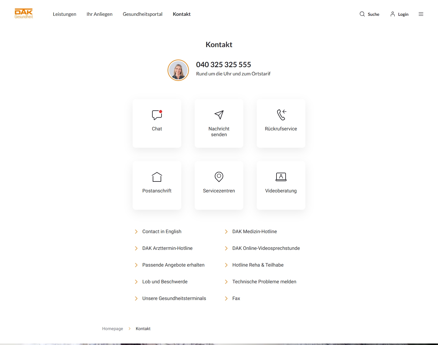 DAK-Gesundheit Kundenservice, Telefonnummer, Kontakt