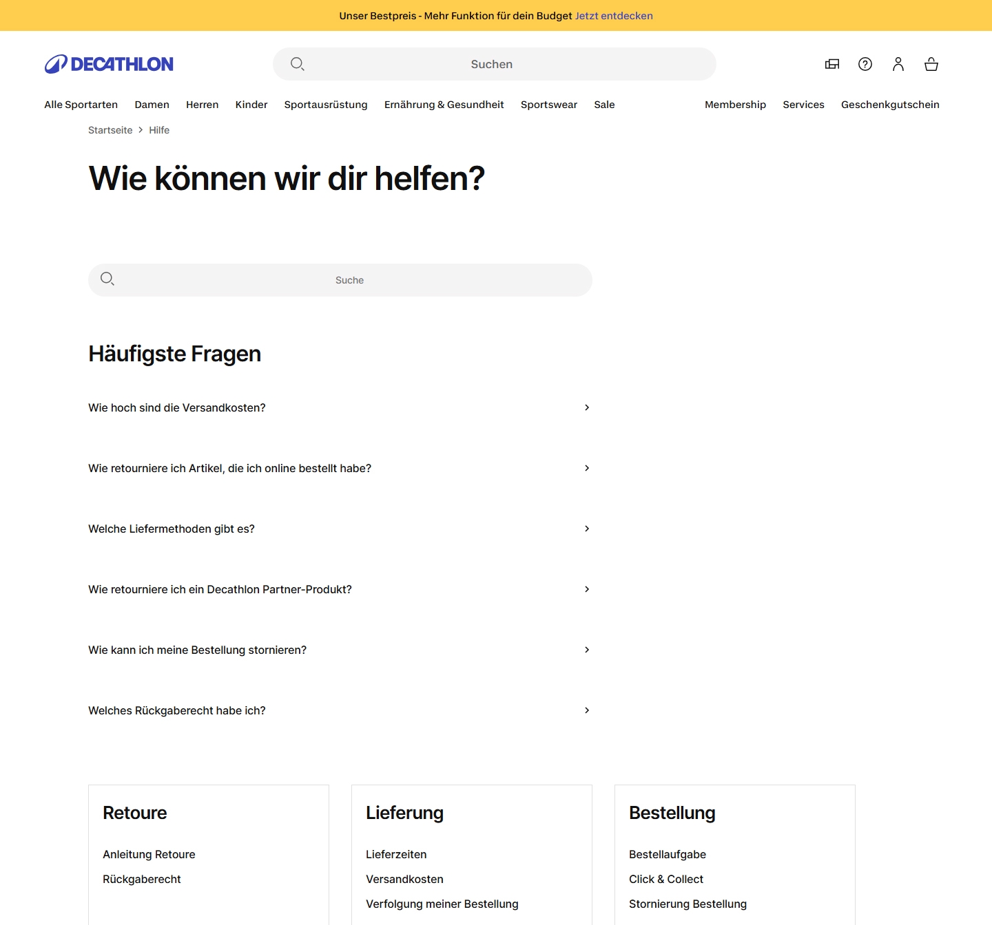 Decathlon Kundenservice, Telefonnummer, Kontakt