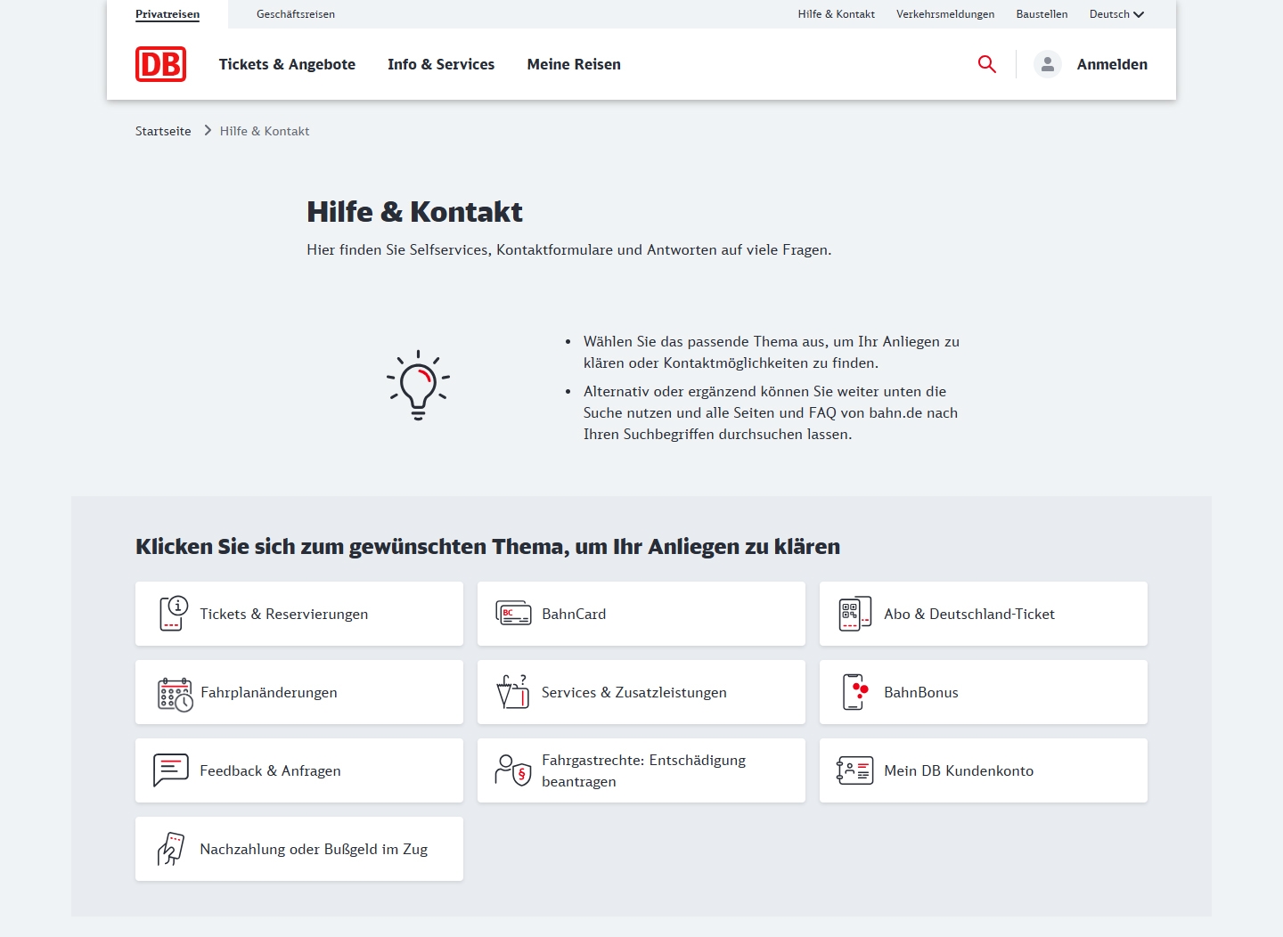 Deutsche Bahn Kundenservice, Telefonnummer, Kontakt