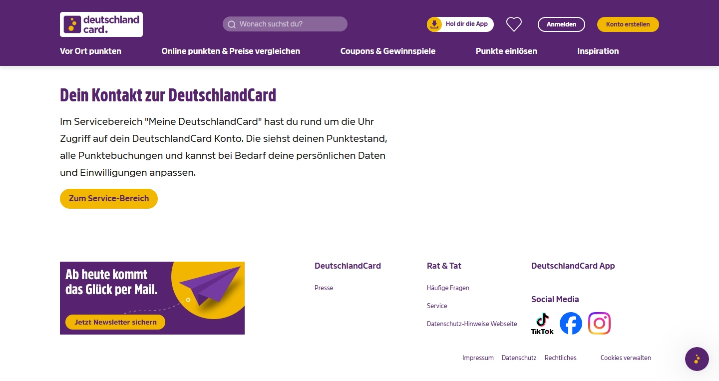 DeutschlandCard Kundenservice, Telefonnummer, Kontakt