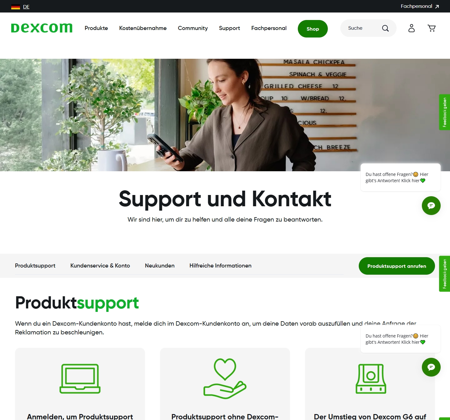Dexcom Kundenservice, Telefonnummer, Kontakt