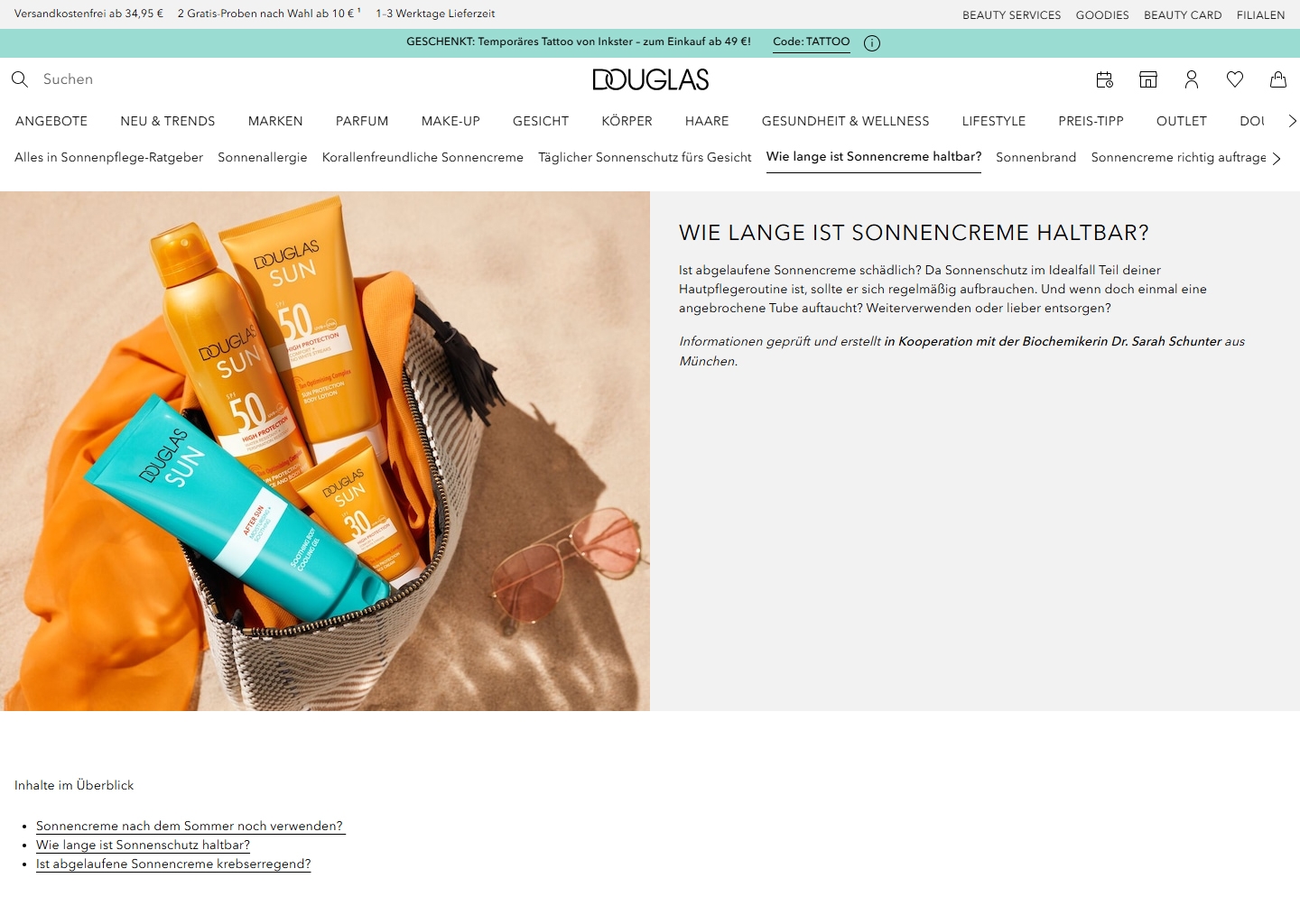 Douglas Kundenservice, Telefonnummer, Kontakt