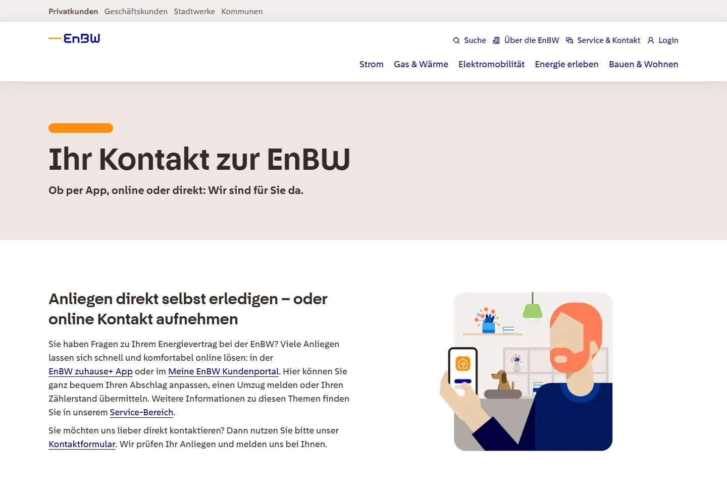 EnBW Kundenservice, Telefonnummer, Kontakt