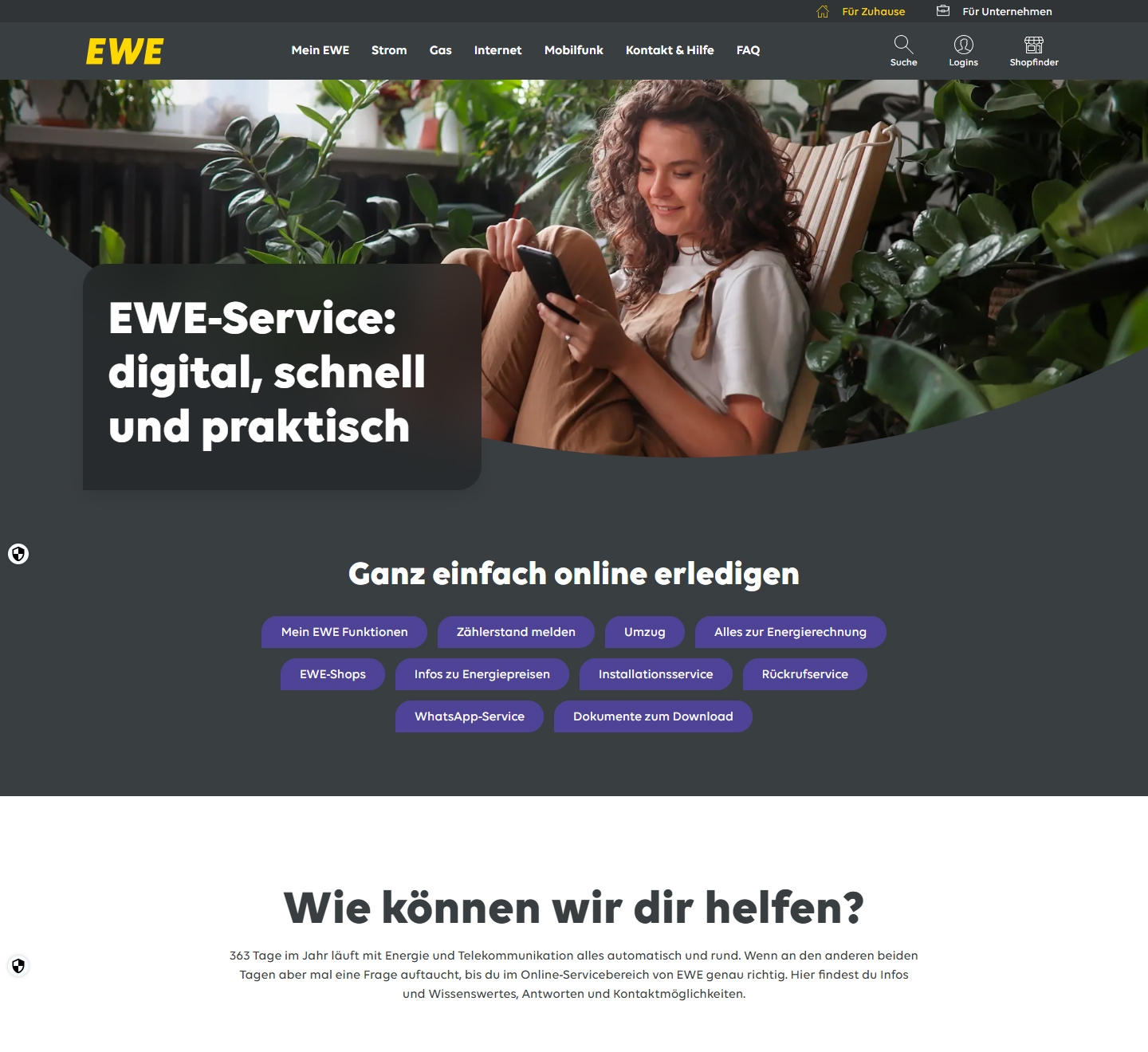EWE Kundenservice, Telefonnummer, Kontakt