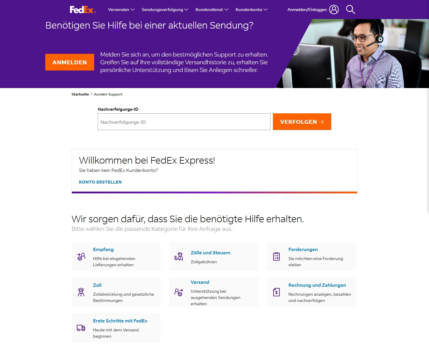 Fedex Kundenservice, Telefonnummer, Kontakt