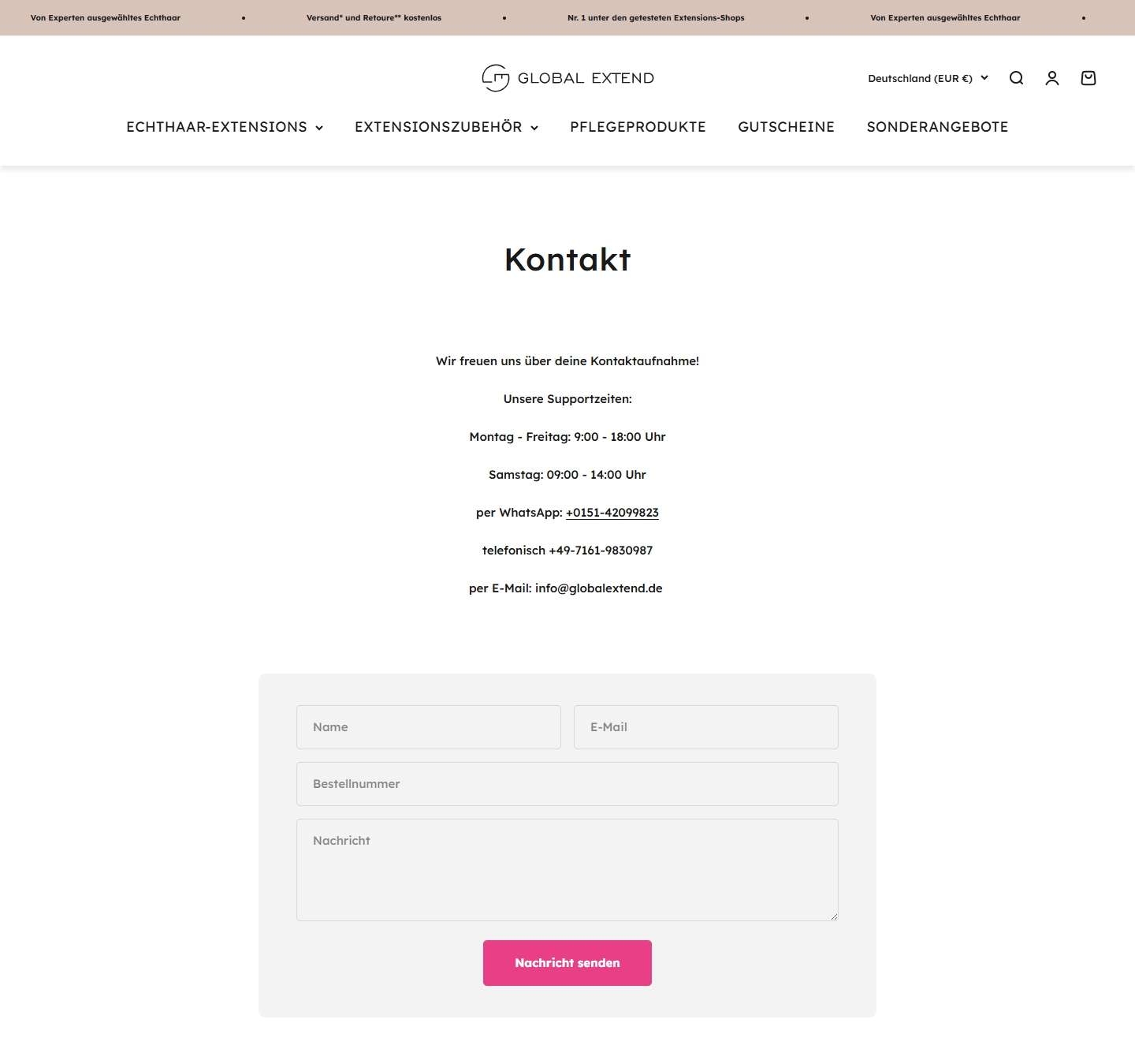 Global Extend Kundenservice, Telefonnummer, Kontakt