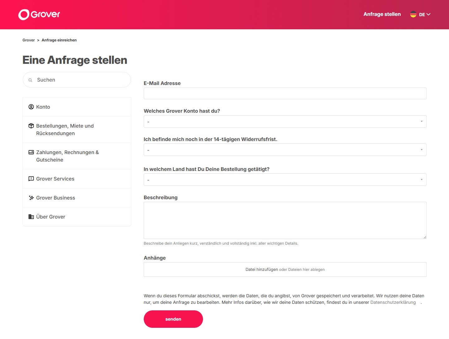 Grover Kundenservice, Telefonnummer, Kontakt