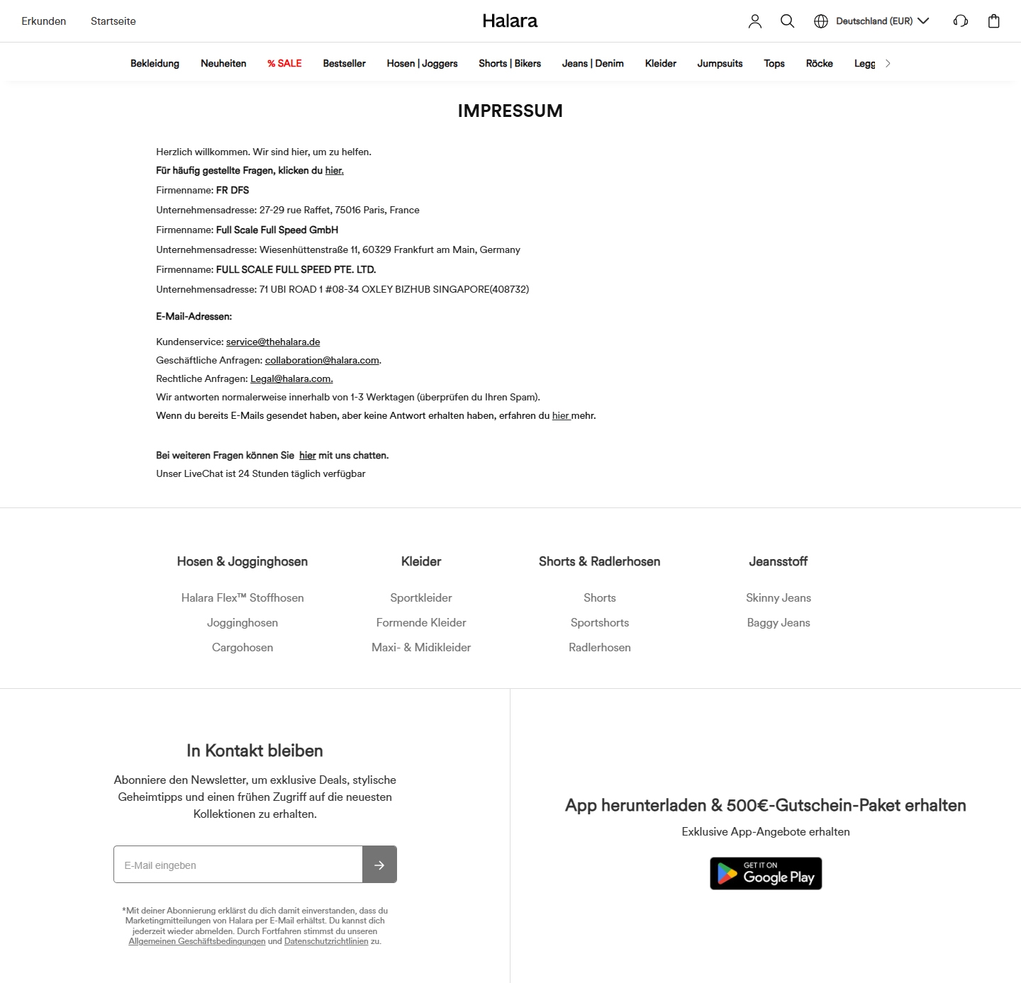 Halara Kundenservice, Telefonnummer, Kontakt