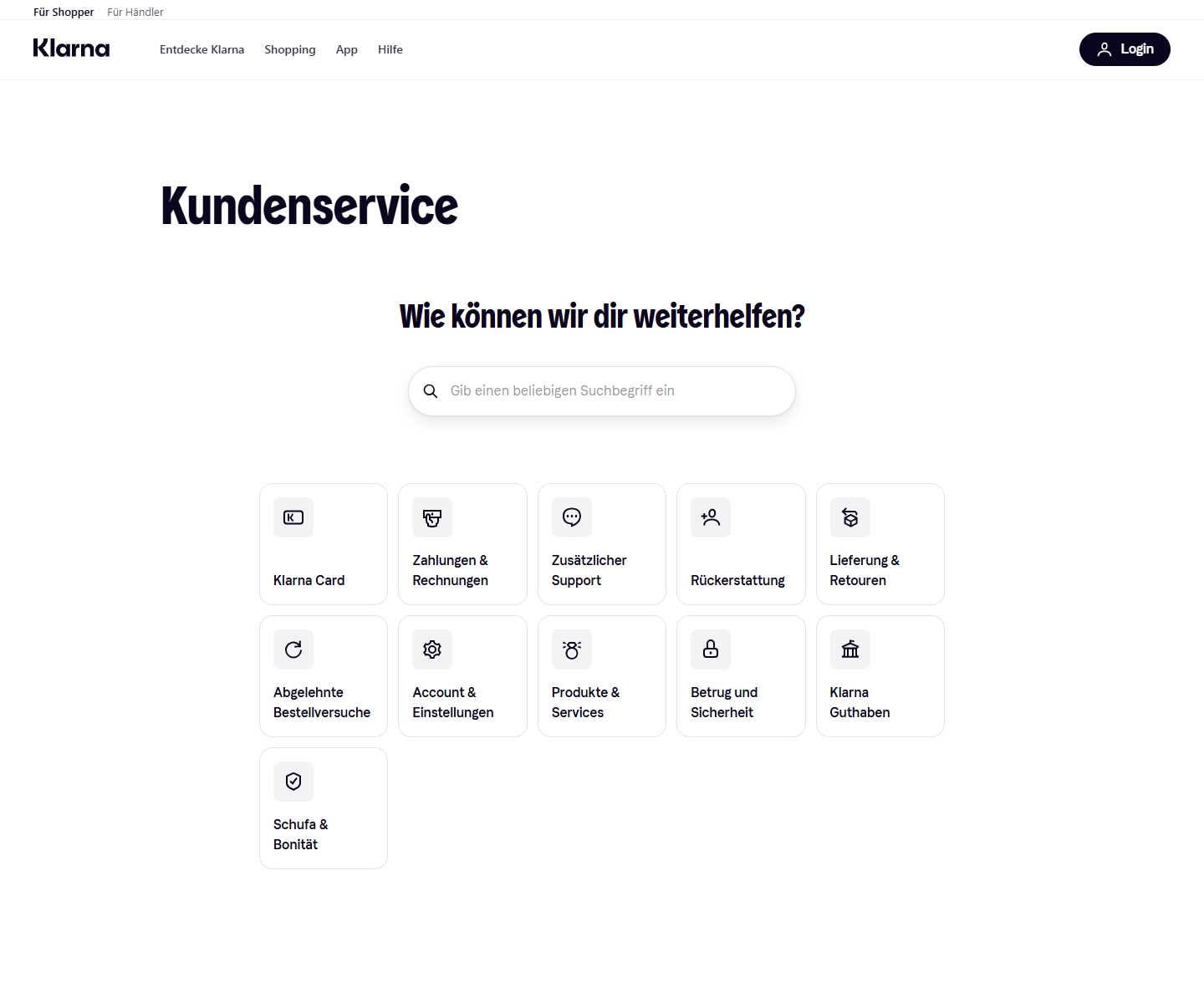 Klarna Kundenservice, Telefonnummer, Kontakt