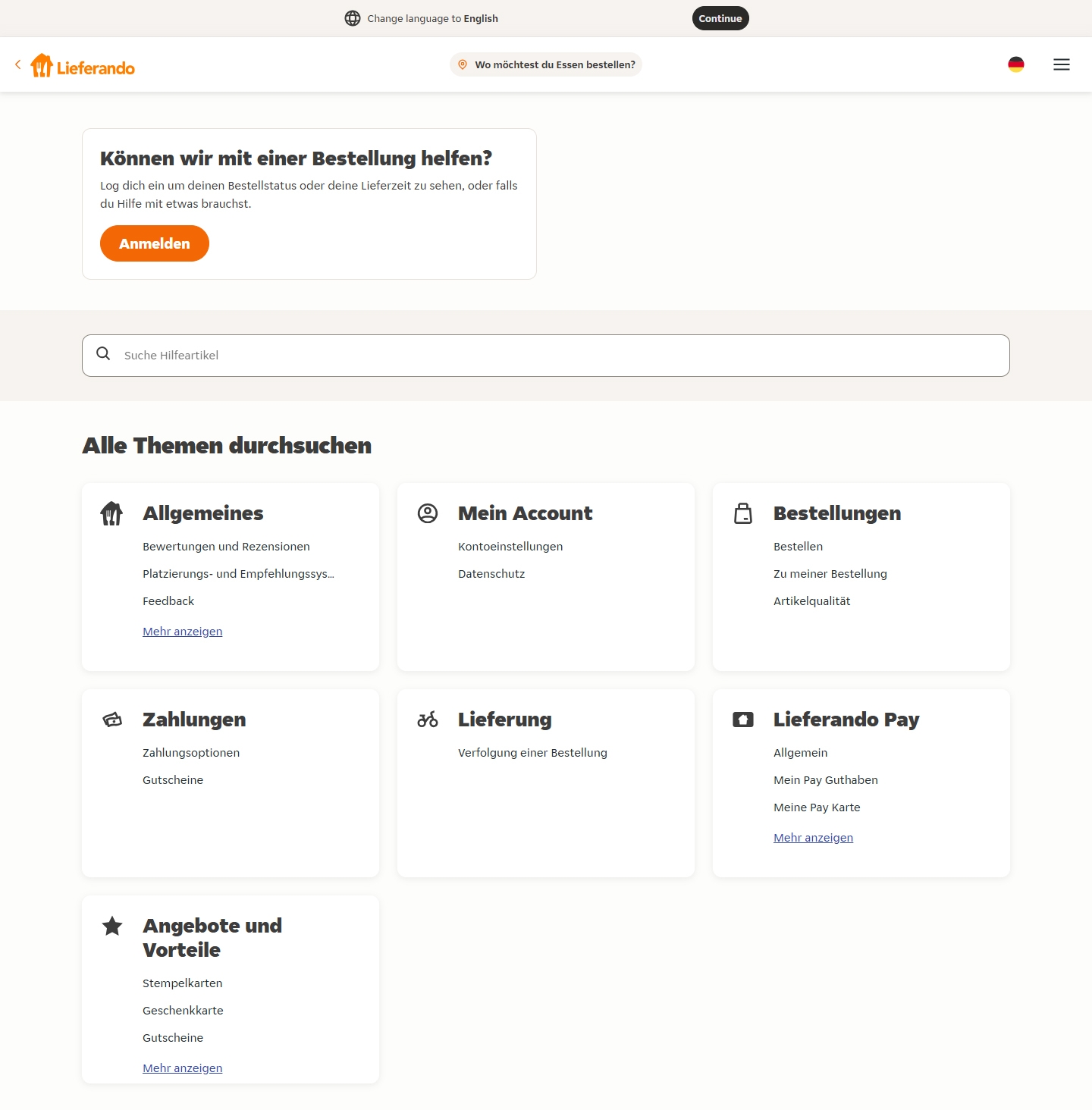 Lieferando Kundenservice, Telefonnummer, Kontakt