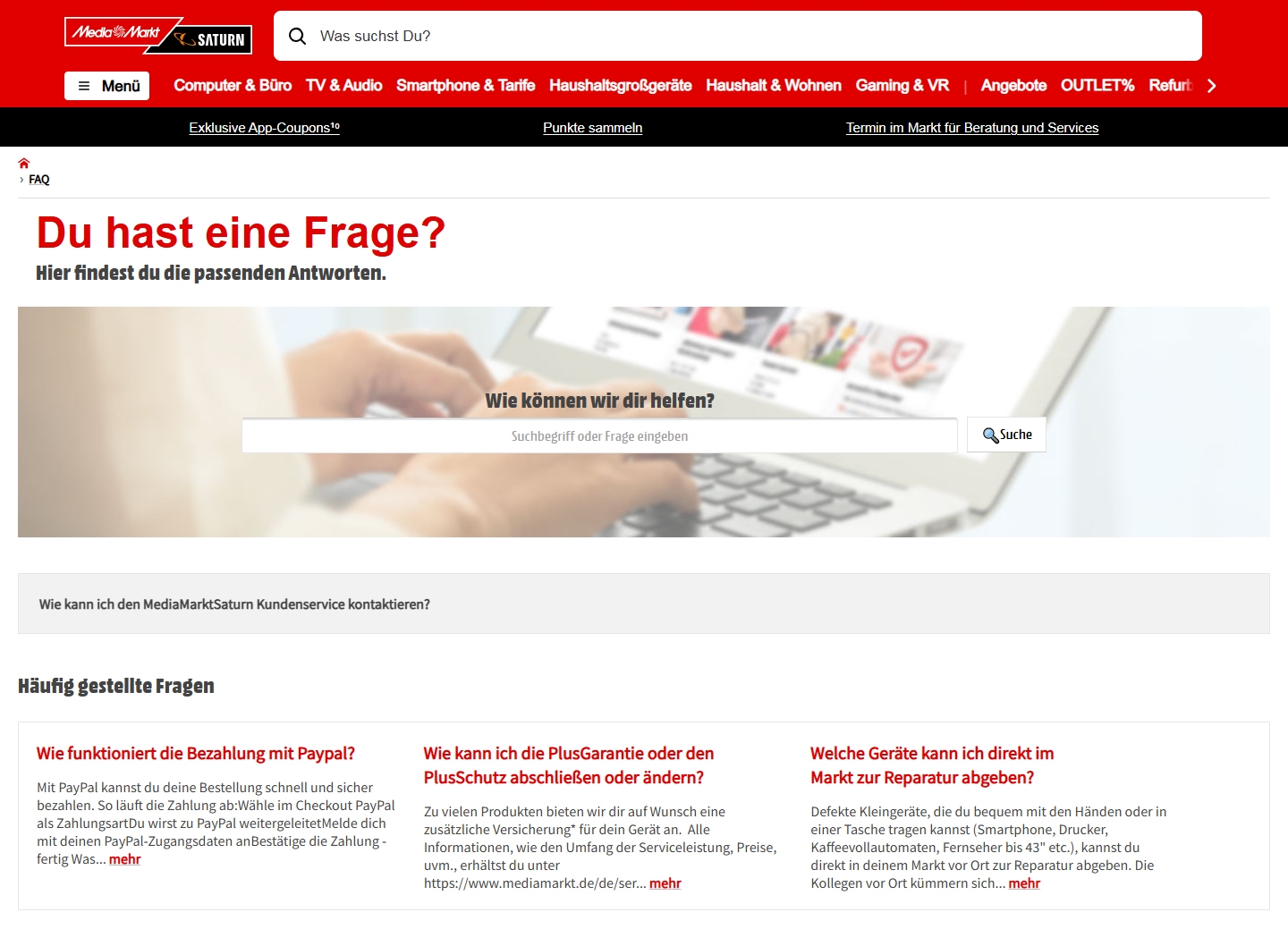Mediamarkt Kundenservice, Telefonnummer, Kontakt