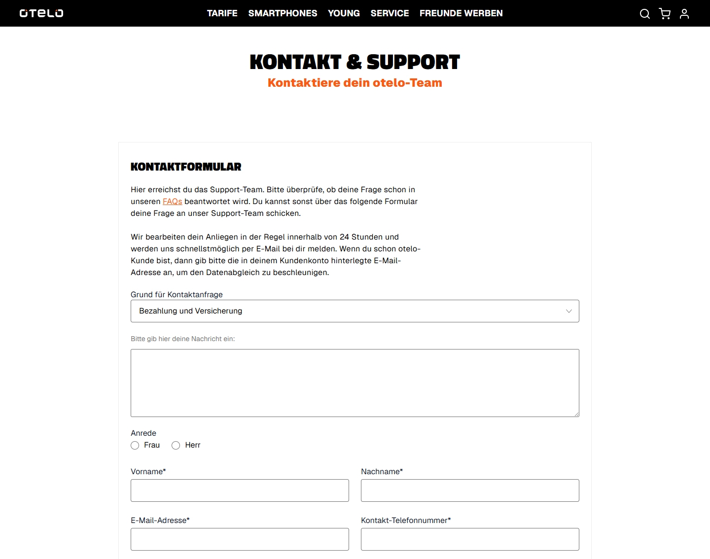Otelo Kundenservice, Telefonnummer, Kontakt