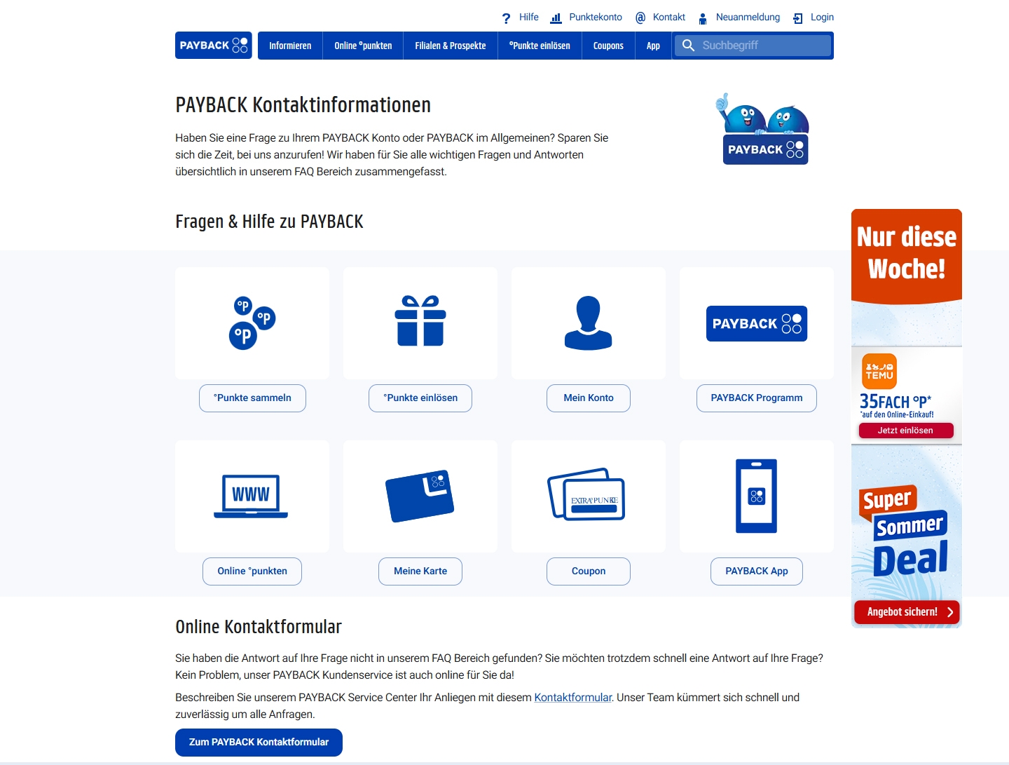 PAYBACK Kundenservice, Telefonnummer, Kontakt