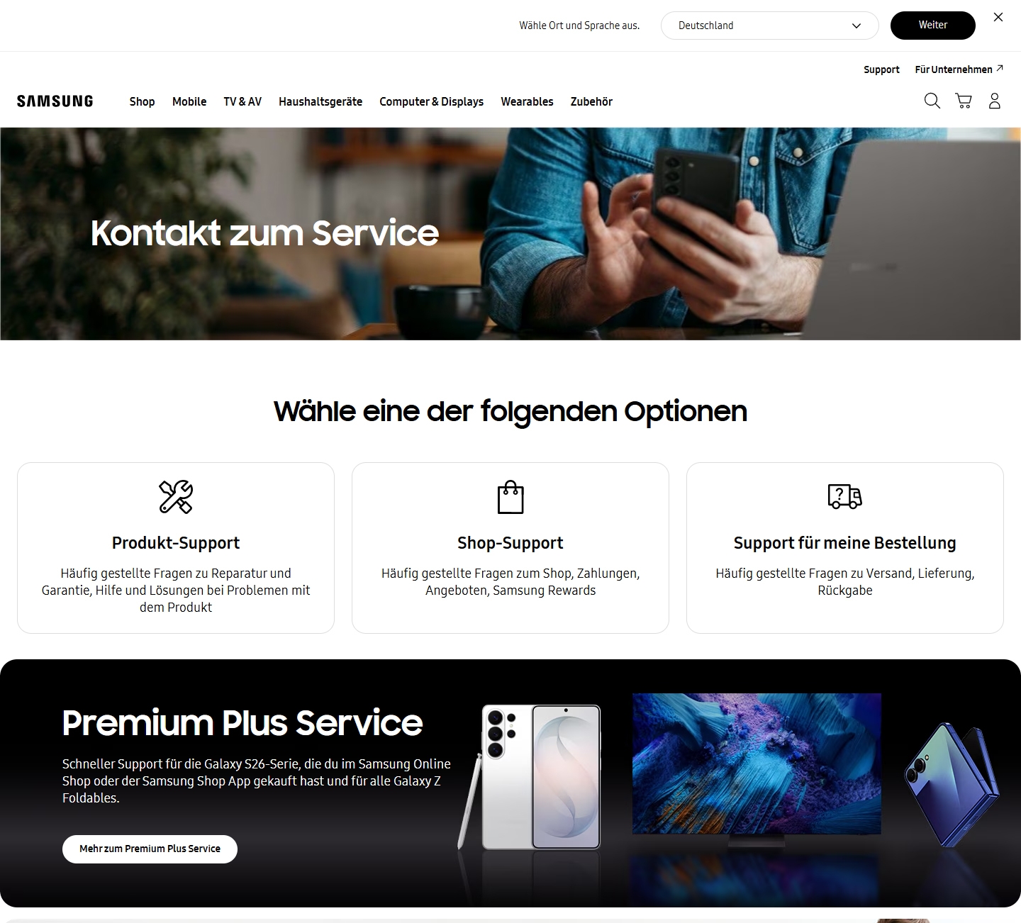 Samsung Kundenservice, Telefonnummer, Kontakt