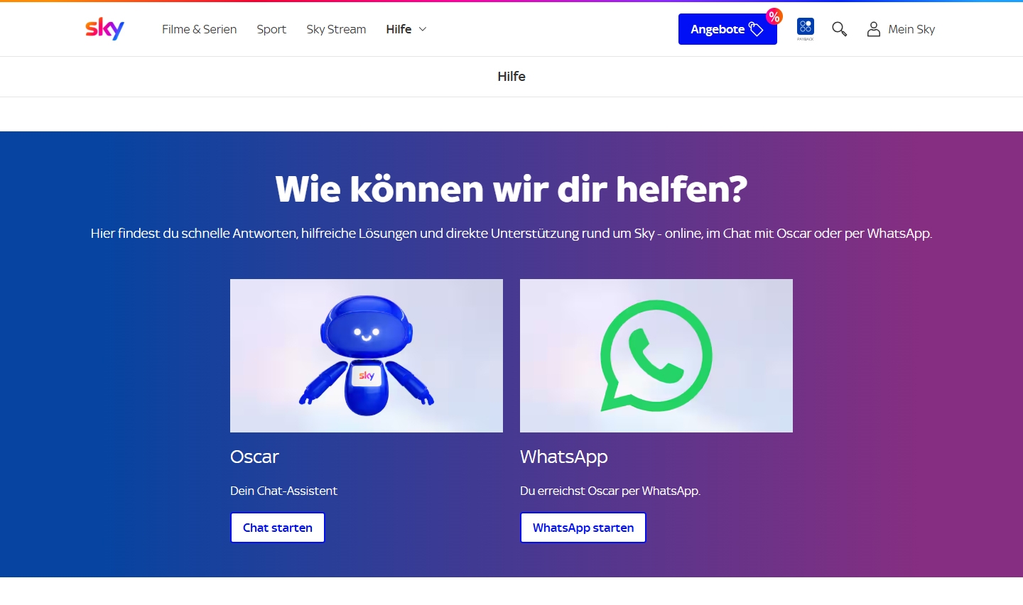 Sky Kundenservice, Telefonnummer, Kontakt