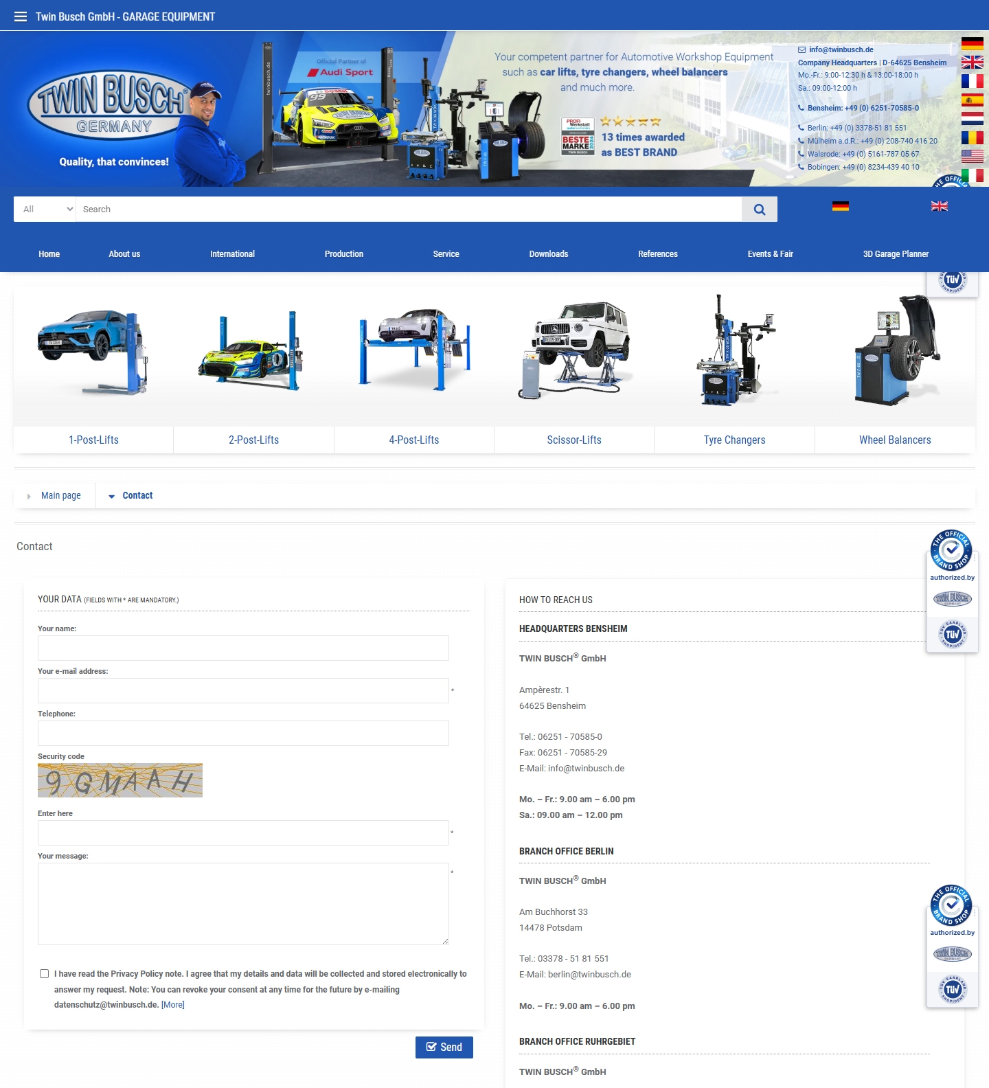 Twin Busch Kundenservice, Telefonnummer, Kontakt